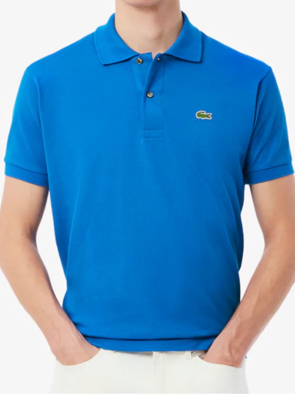 LACOSTE Size 7 (Website says = XXL) Check measurements Polo collared Shirt